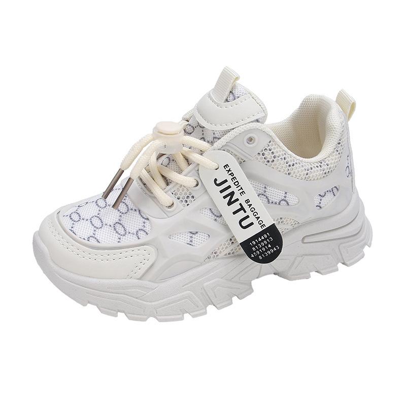 Children's Dad Shoes 2025 Spring New Boys Elementary School Running Shoes Girls Fashion Breathable Mesh Sneakers