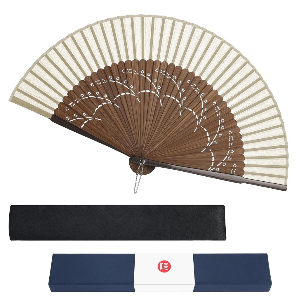 Dockii Fan Mens Durable Made Japan Lightweight Popular Gentleman Male Bamboo High-quality Silk Stylish Ladies Gift Box Included Pouch Dance Large Day