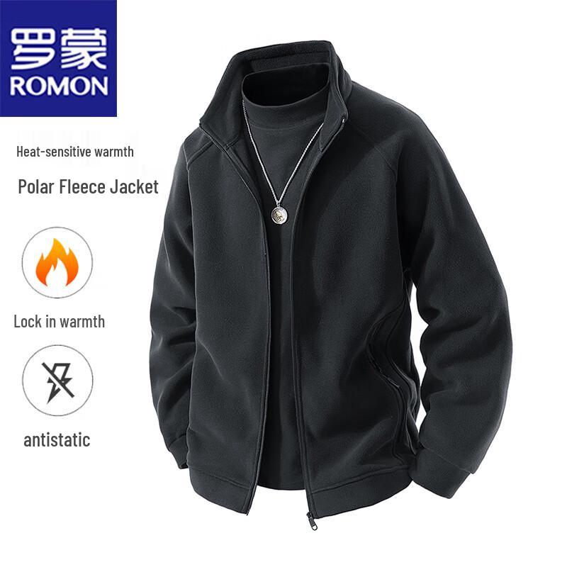 ROMON Men's Casual Stand-Collar Oli Fleece Jacket