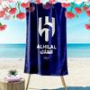 Al-Hilal Saudi Football Club Print Beach Towel, Large Soft Quick Dry Towel for Beach Camping Swimming