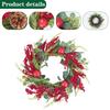 70CM Artificial Christmas Eucalyptus Garland with Red Berry Pinecones Handmade Xmas Decoration for Home Fireplace Party Mall