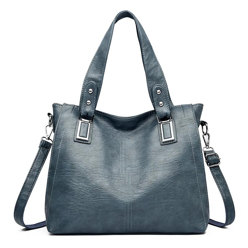 Luxury Famous Brand Women's Soft Leather Handbag Large Capacity Tote Bag Women's Shoulder Crossbody Bags