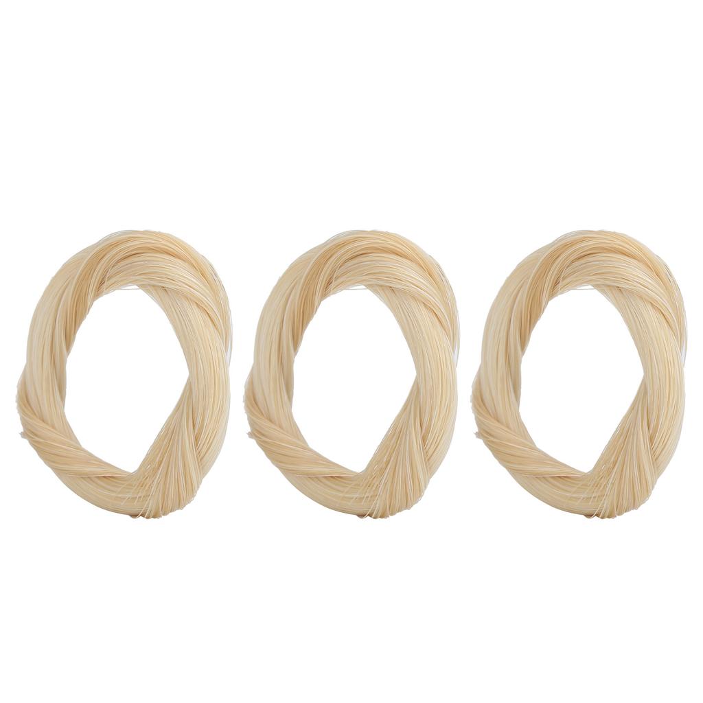 3Pcs Horse Hair for Violin Natural White Replacement Musical Accessories for Viola/Cello