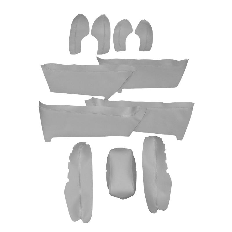 Culoare gri pentru Honda Civic 10th Gen 2016 2017 Panoul mânerului ușii interior al mașinii/cotieră de control centrală piele din microfibră