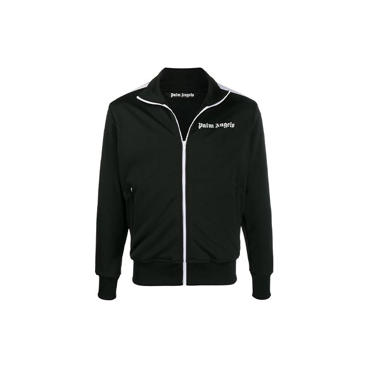 PALM ANGELS Jackets Men's Black Stand Collar Moderate Other PMBD001E20FAB0011001