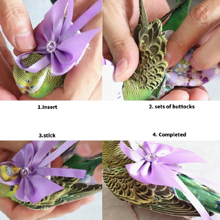 Parrot Diaper with Bowknot Pineapple Theme Washable Bird Garment Nappy