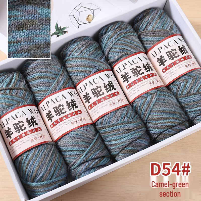 Mitteldickes Alpakawollgarn für DIY-Strickarbeiten - Perfekt für Pullover, Mäntel, Schals, Häkel- und Strickprojekte mit Nadeln.