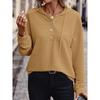 Damesmode Casual Lente Herfst Effen Kleur Print Lange Mouwen Hooded Blouses & Overhemden