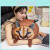 Oreiller Chat Caracal en Peluche Douce Réaliste à Poil Long pour Cadeau d'Enfant et Décoration de Maison