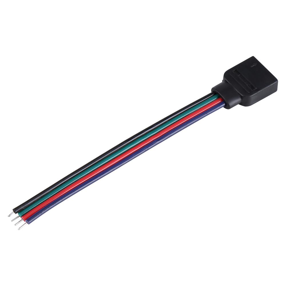20pcs 4 Pin Cable Connector Wires for 5050Celsius3528Celsius3014 RGB LED Strip Lights 10cm Length Female
