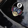 Number 8 Ball Skull Car Stickers for Auto Body Bumper Rear Window Glass Cool Graphic Vinyl Decals Racing Helmet Fender Stickers