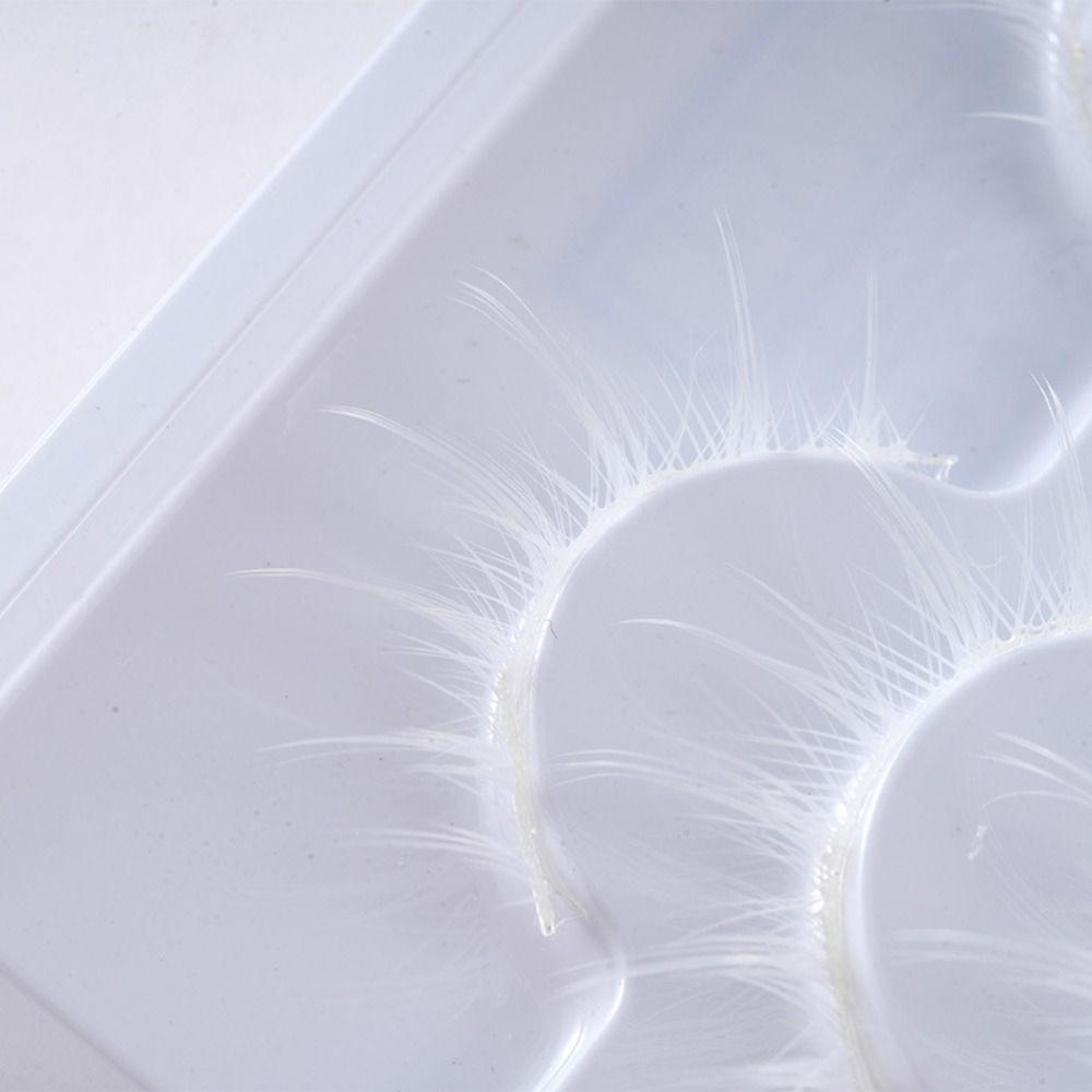 Japanese Style White Anime Eyelashes White Manga Lashes for Halloween Party Stage Masquerade