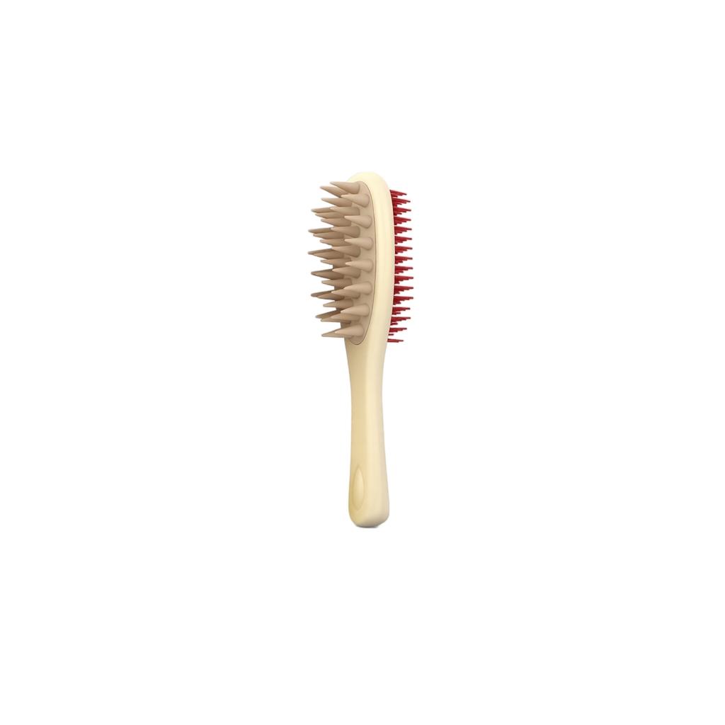 Long Handle Double-Sided Scalp Brush Silicone Hair Wash Comb Wet and Dry Use Scalp Cleaning and Massage Tool for Hair Care and Relaxation