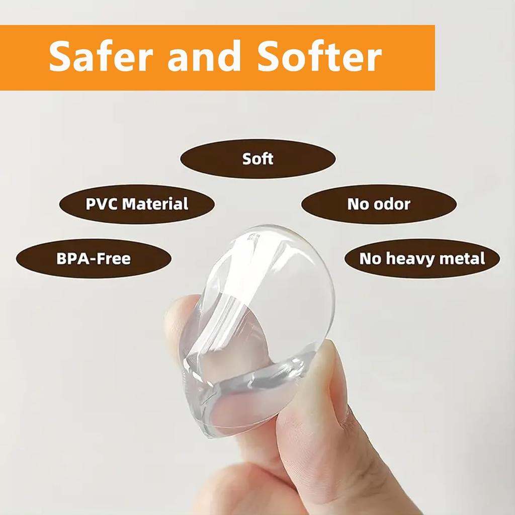 4-20PCS Children Safety Silicone Transparent Protective Cover Children's Anticollision Table Corner Edge Protective Cover Guards