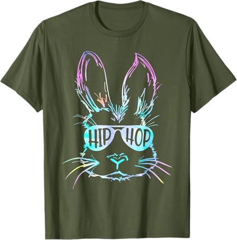 Hip Hop Happy Easter Bunny Face With Sunglasses Men Boy Tshirt Humor Funny Rock Streetwear Clothes Novelty Gift Y2k Saying Tee