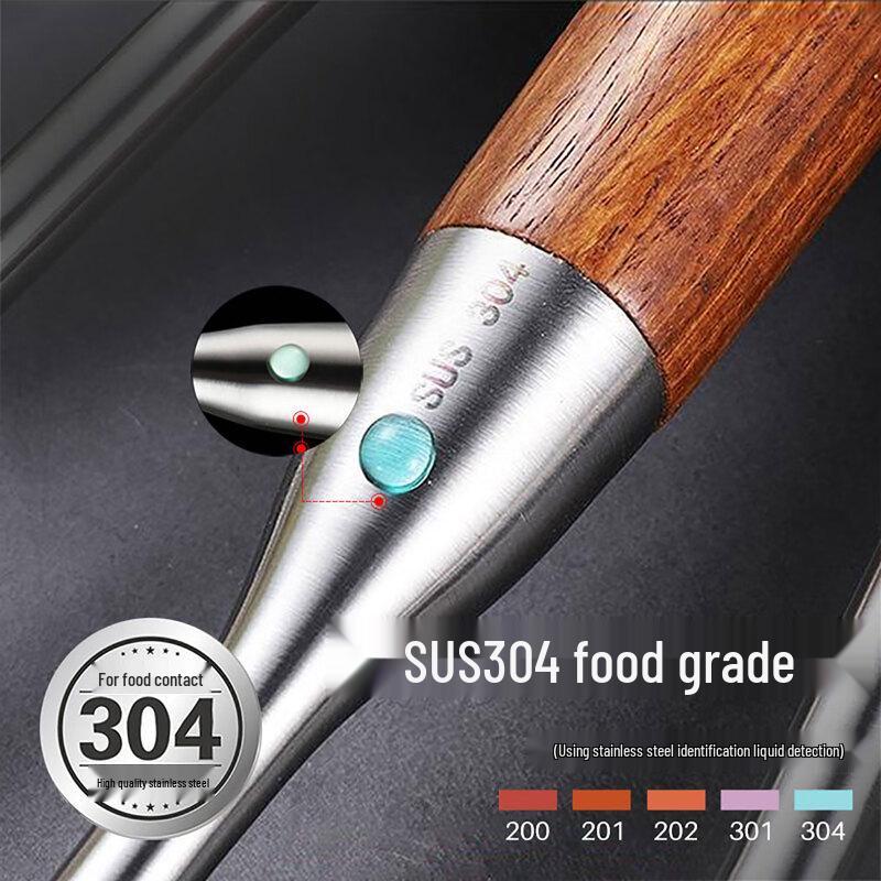 Home Helper 7-Piece 304 Stainless Steel Cooking Utensil Set with Rosewood Handles