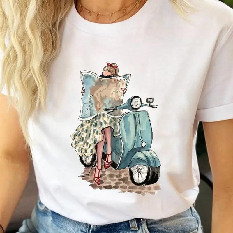 Beauty Flower Graphic Streetwear Fashion Girls TShirts Harajuku Y2K Clothes Short Sleeve Summer Tee Casual FeUnisex ONeck Tops
