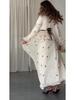 2025 Spring Socialite Flowy Long Sleeve Silky Dress for Women