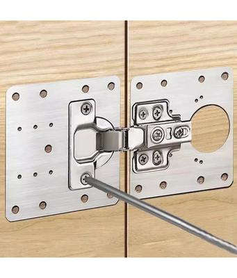 Home Kitchen Cabinets, Furniture Components, Cabinet Hinge Repair Board Set, Stainless Steel Door Hinge Installation Board