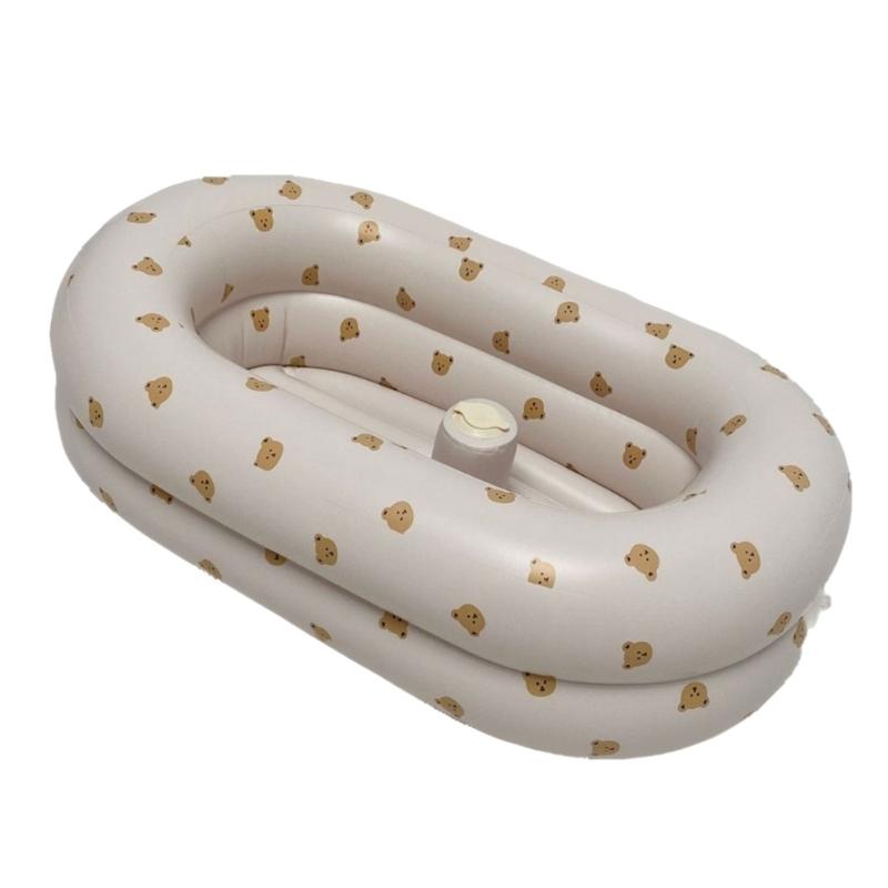 

Portable Inflatable Infant Tub with Quick Inflation Deflation Safe Comfortable Bathing Nonslip Base Foldable for Daily