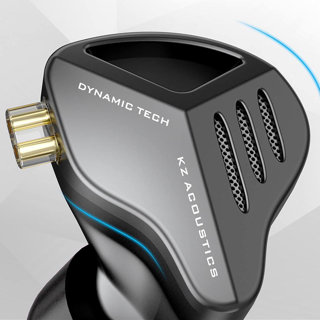 LINSOUL KZ ZVX 1DD In-Ear Earphones with 10mm Dynamic Drivers, Re-cableable, 3.5mm Plug and 0.75mm 2-Pin Connector, Deep Bass, Ergonomic Design,