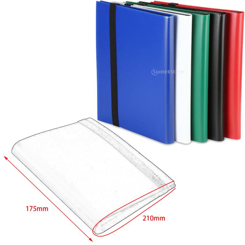 4 Pockets Trading Card Carrying Binder Card Collection Binder for Sports Cards Card Books Card Storage Case