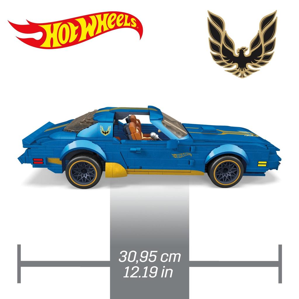 MEGA Hot Wheels Pontiac Firebird of Block 843 Comes with 1 Diecast Car Years Old and HKF85 '77 [Block Set] [Number Pieces Pieces] [10 Up]