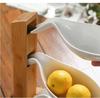 Double-layer Ceramic Fruit Bowl Snacks Plates Dessert Storage Display Tray Cake Stand  Wood Plate Household Soy Sauce Dish
