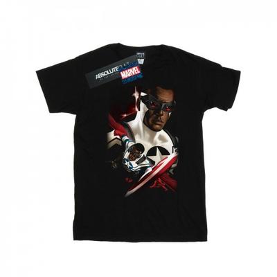 Mens Captain America Sam Wilson Portrait T-Shirt