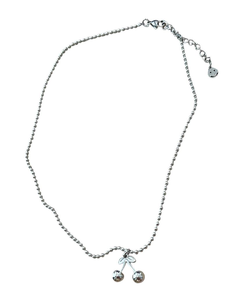 Sk8Er Rock Cherry Ball Chain Necklace