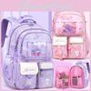 Trendy Fresh Macaron Color School Backpack For Girls Lightweight Nylon Design