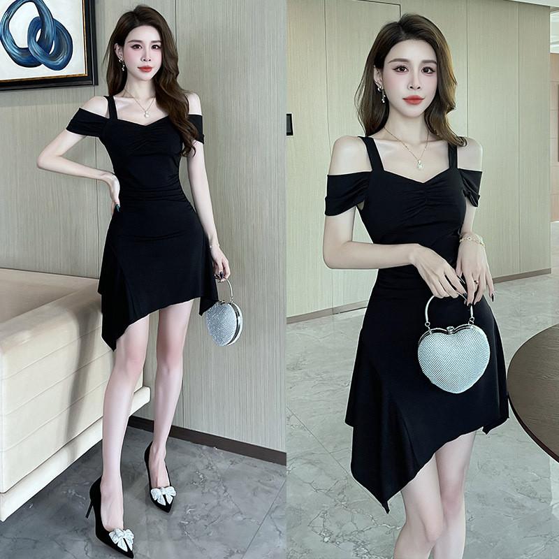 Satin Polyester Bodycon Dress With Vneck And High Waist For Office Wear