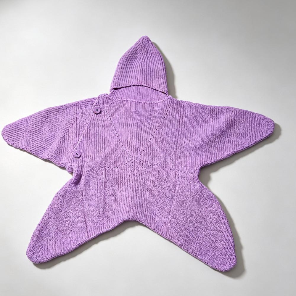 Hooded Design Seal Star Comfort Sleeping Bag Starfish Baby Swaddle  For Boys and Girls