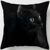Decoracin Del Hogar Funda De Almohada De Gato Negro Impresin Decorativa Funda De Cojín De Sof De Coche Cuadrado En Forma