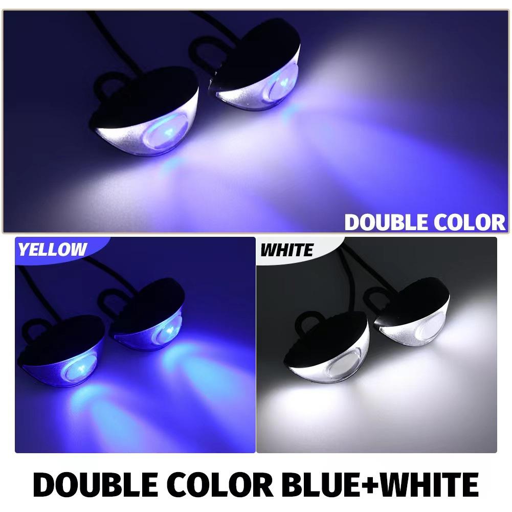 Universal Pair Motorcycle Rearview Mirror LED Eagle Lights Electric Bike Turn Signal Brake Light Headlight Strobe Light