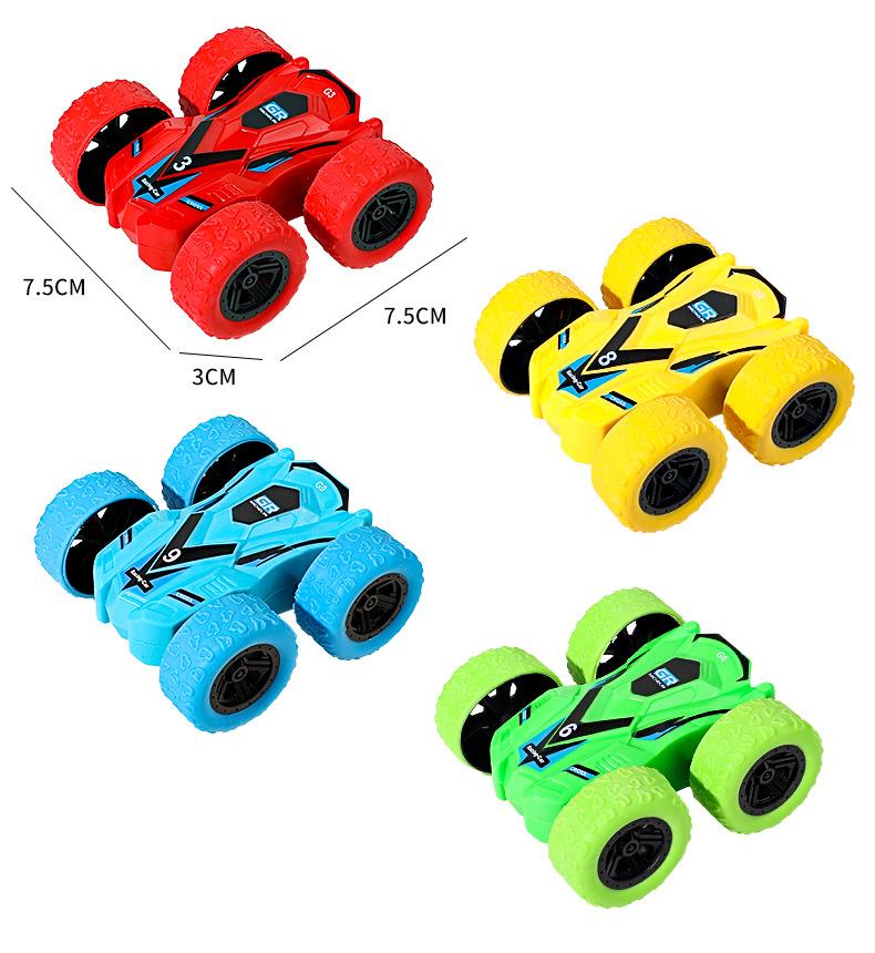 Fun Pull Back Car Double-Side Vehicle Inertia Safety and Fall Resistance Shatter-Proof Model for Kids Boys Children's Toys Car