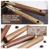8 Pcs Stainless Steel Measuring Cups Spoons Wooden Handle Coffee Measuring Spoon Set Gold Measure Cup Baking Tools for Kitchen