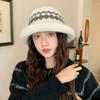 Warm Basin Hat  Sweet and Versatile Roll Brimmed Hat for Women Autumn and Winter Fashionable and Casual Face Showing Small Woolen Hat