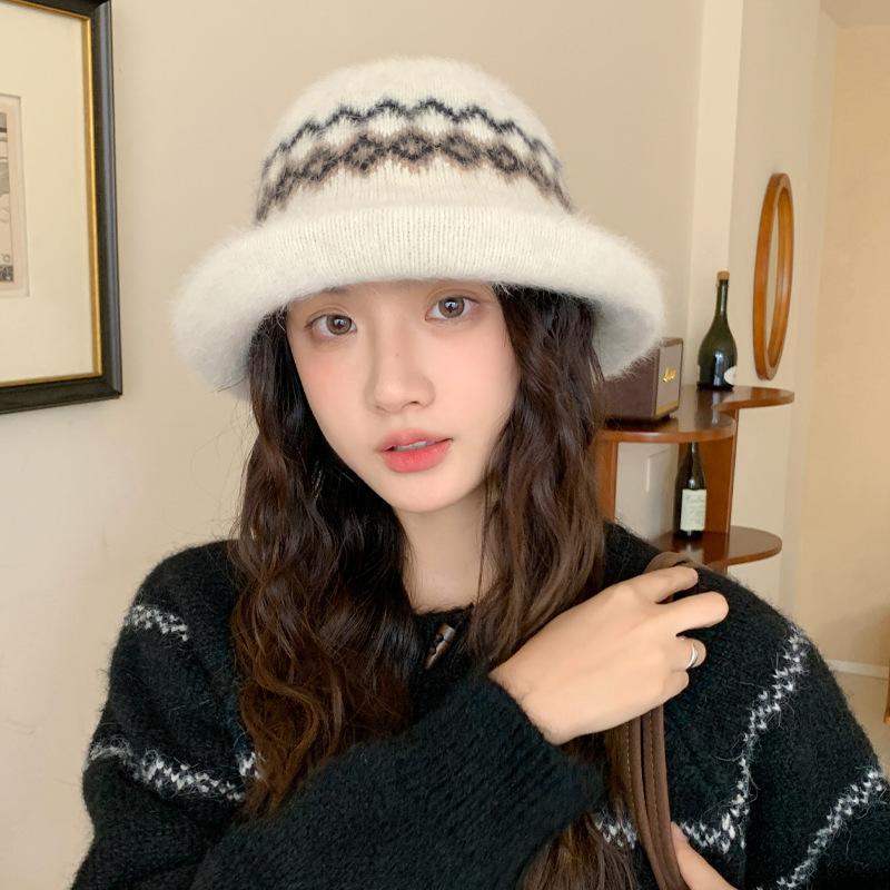 Jacquard Thermal Pot Hat Women's Autumn and Winter Fashion Casual Wool Hat