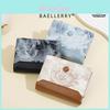 Minimalist Flower Pattern Women Double Fold Square Wallet With Card Slot For Daily Use And Antitheft Protection