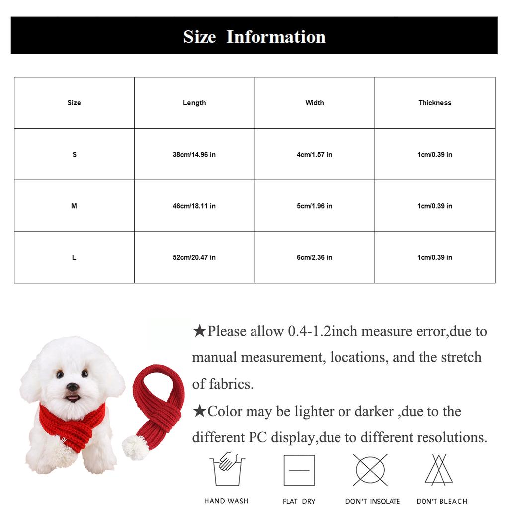 New Pet Christmas Knitting Scarf Pet Dog Fashion Christmas Holiday Outfit Christmas Dress Up Costume For Small Dogs