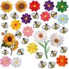 Sunflower Flower Embroidery Cloth Sticker Ironing Little Bee Patch Sticker Computer Embroidery Chapter Boy Hot-Selling Set