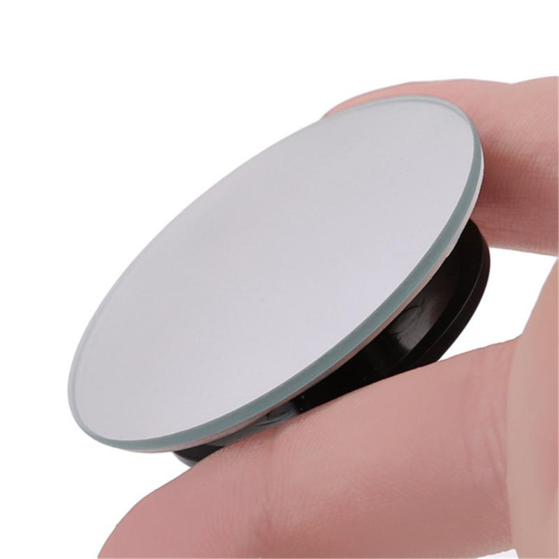 Silver & Black Car Rear Seat View Mirror, Round Blind Spot Mirror for Interior, Vehicle Reversing Auxiliary Mirror