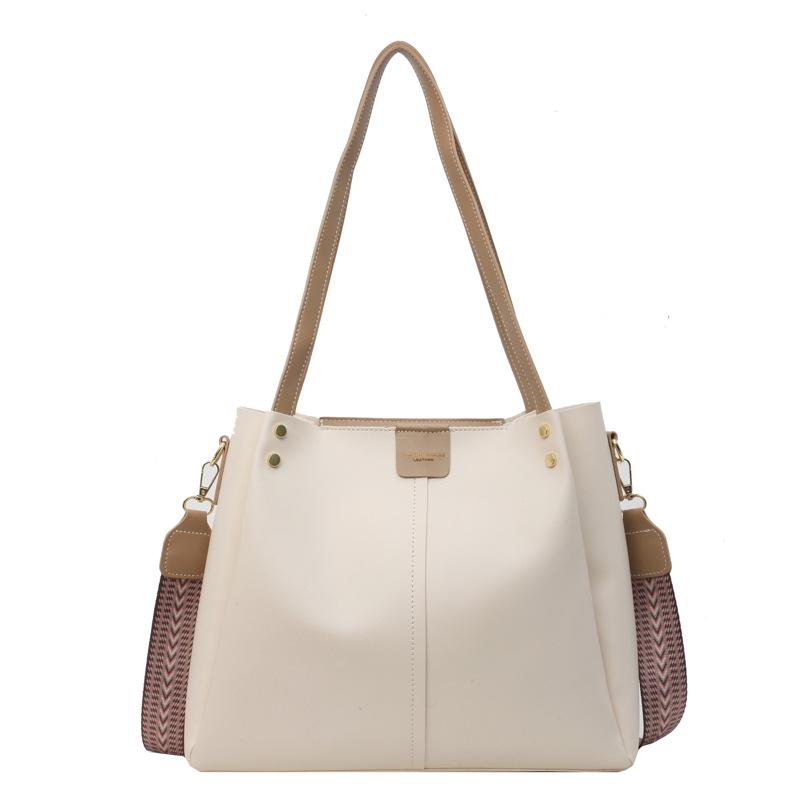 

Ретро Сумка-тоут высокого класса, универсальная: Элегантная модная сумочка с роскошной текстурой, идеально подходящая для поездок на работу и ношения через плечо грязно-белый