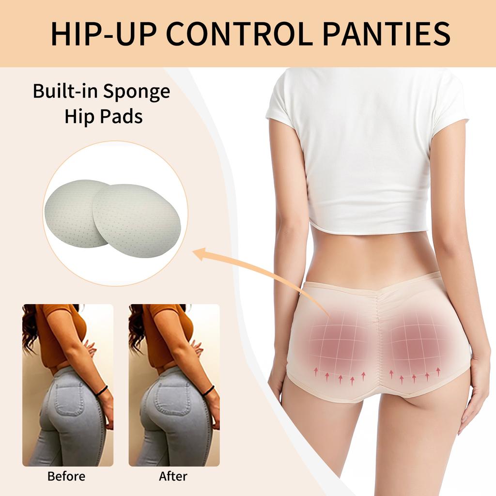 Dámské kalhotky na zvednutí zadečku Shapewear Kalhotky s vycpávkovým zadečkem Kalhotky na zpevnění boků Spodní prádlo na tvarování postavy Kalhotky na tvarování těla