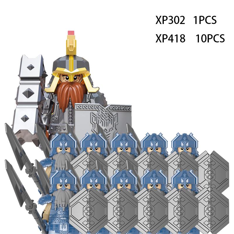 Soldados Élficos Medievais de Rohan Guarda Exército lotr Figuras de Ação Mini Blocos Boneca Montar Blocos de Construção MOC DIY Brinquedos para presentes de criança