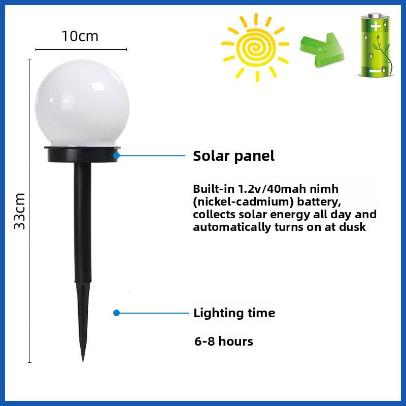 Solar LED Globe Garden Lights for Pathway Patio Deck Lawn and Terrace Outdoor Landscape Lighting Weatherproof IP65 Rated