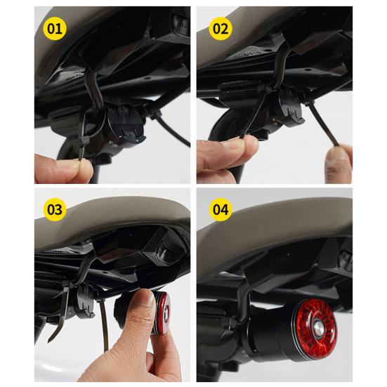 Bicycle Tail Light with Brake Sensor Waterproof USB Rechargeable Outdoor MTB Road Mountain Bike Night Riding Warning Rear Lamp