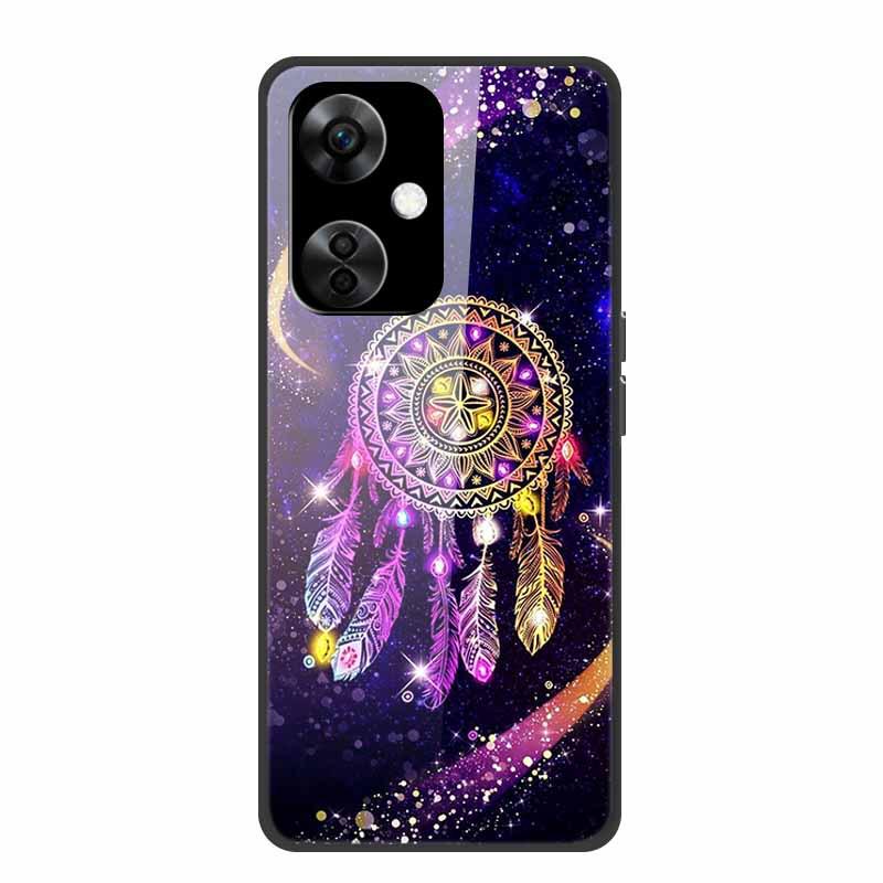 Personalisierte bunte Landschafts-Handyhülle mit gehärtetem Glas für OnePlus NORD CE 3 5G
