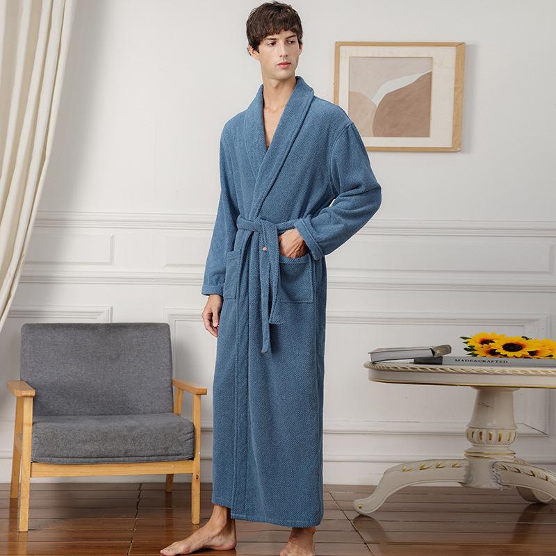 

Халат из очень длинного полотенца, мягкий халат, ночная рубашка для мужчин и женщин, пижама, мужской повседневный домашний халат 2XL